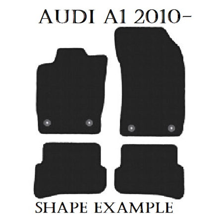 Tailored velour car mats for Audi A1 (2010-2018)