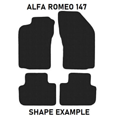 Tailored velour car mats for Alfa Romeo 147 (2001-2010)