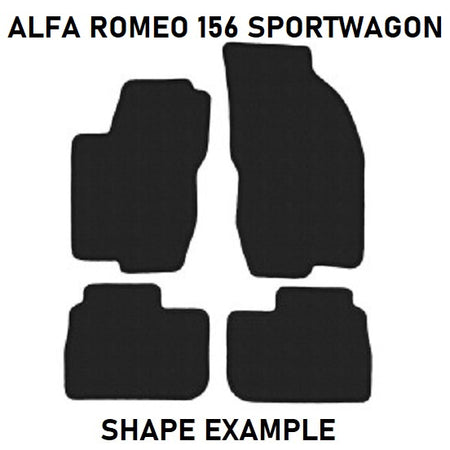 Tailored velour car mats for Alfa Romeo 156 Sportwagon (2004-2007)