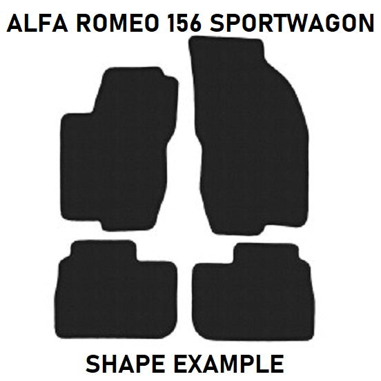 Tailored velour car mats for Alfa Romeo 156 Sportwagon (2004-2007)