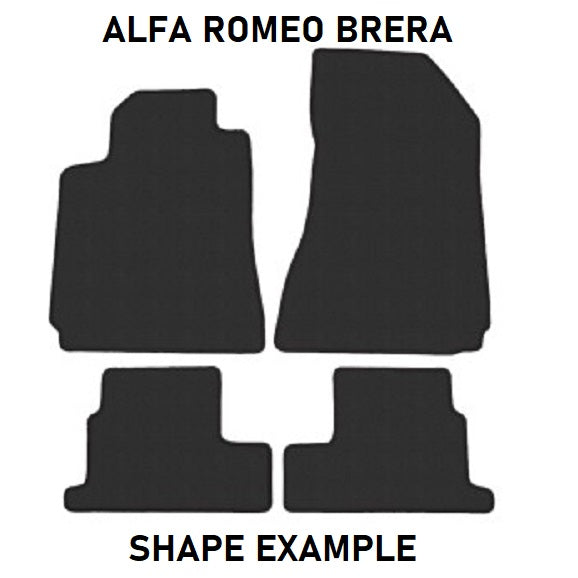 Tailored velour car mats for Alfa Romeo Brera (2006-2010)