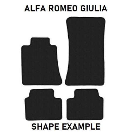 Tailored velour car mats for Alfa Romeo Giulia  (2016-2020)
