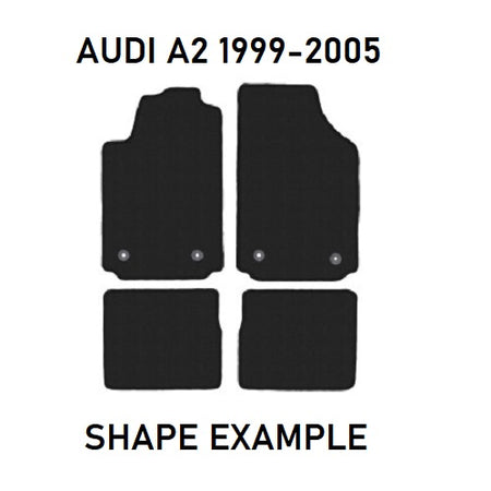 Tailored velour car mats for Audi A2 (1999-2005)