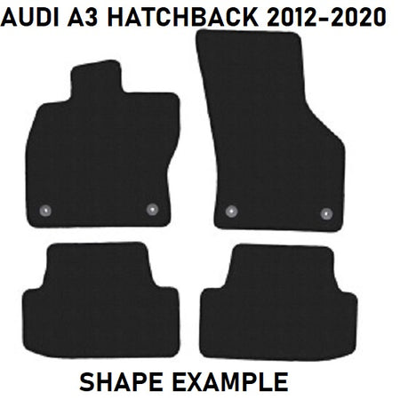 Tailored velour car mats for Audi A3 (2012-2020)