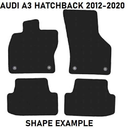 Tailored velour car mats for Audi A3 (2012-2020)