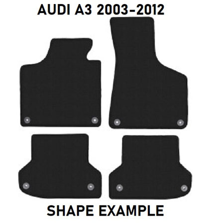 Tailored velour car mats for Audi A3 (2003-2012)