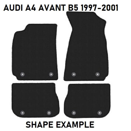 Tailored velour car mats for Audi A4 AVANT B5 (1997-2001)