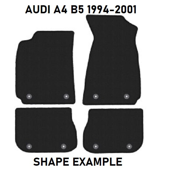 Tailored velour car mats for Audi A4 B5 (1994-2001)