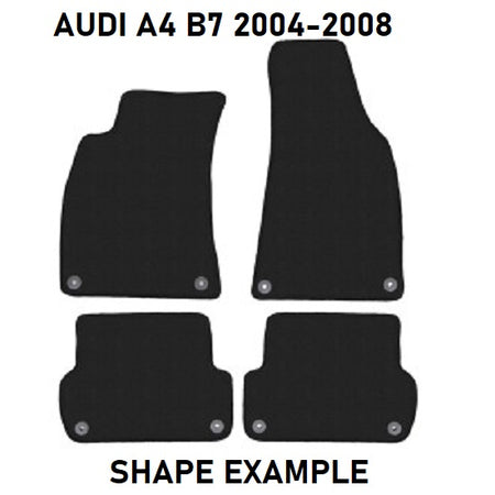 Tailored velour car mats for Audi A4 B7 (2004-2008)