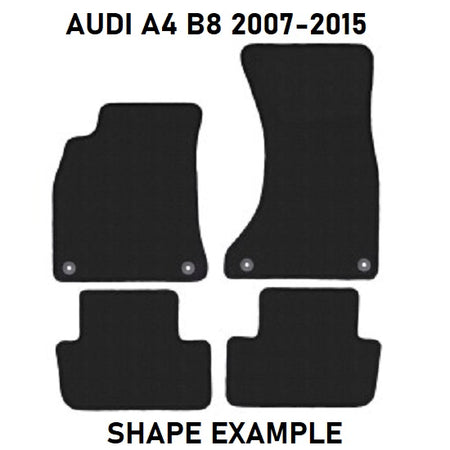Tailored velour car mats for Audi A4 B8 (2007-2015)