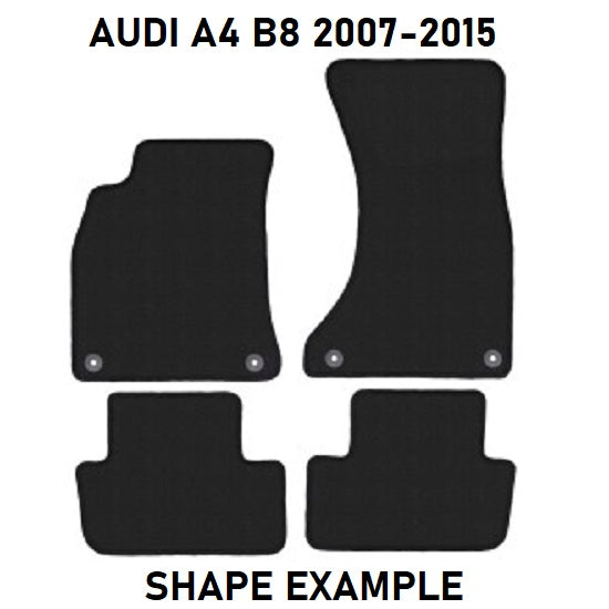 Tailored velour car mats for Audi A4 B8 (2007-2015)