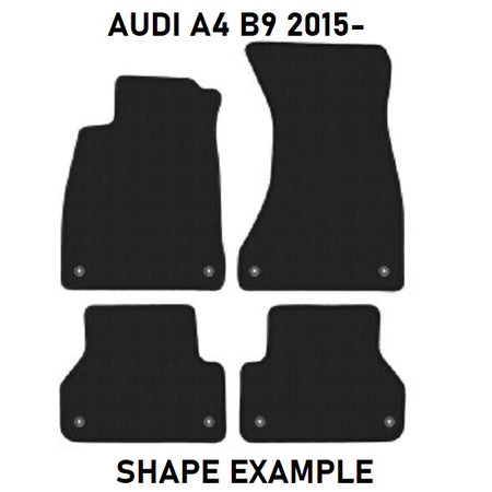 Tailored velour car mats for Audi A4 B9 (2015-2024)