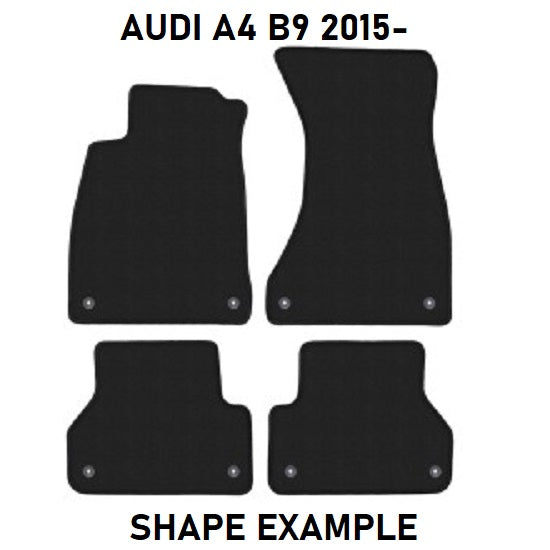 Tailored velour car mats for Audi A4 B9 (2015-2024)