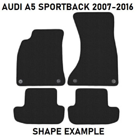Tailored velour car mats for Audi A5 SPORTBACK 8T8 (2007-2016)