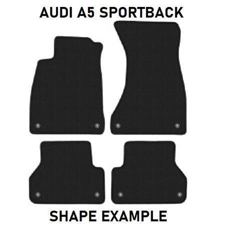 Tailored velour car mats for Audi A5 SPORTBACK  (2016-2024)