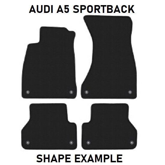 Tailored velour car mats for Audi A5 SPORTBACK  (2016-2024)