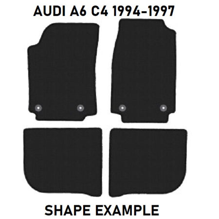 Tailored velour car mats for Audi A6 C4 (1994-1997)