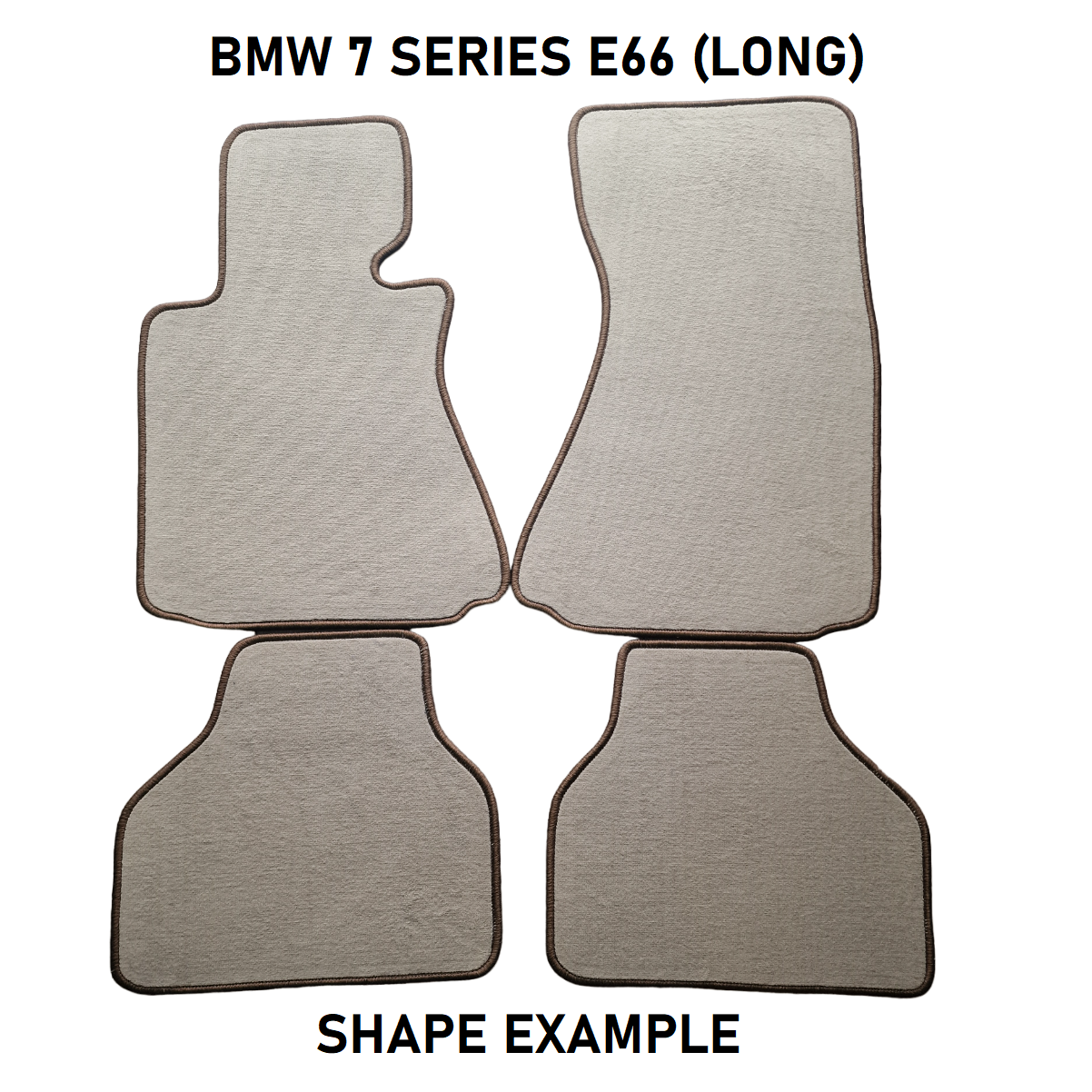 Tailored velour car mats for BMW 7 SERIES LONG E66 (2001-2008)
