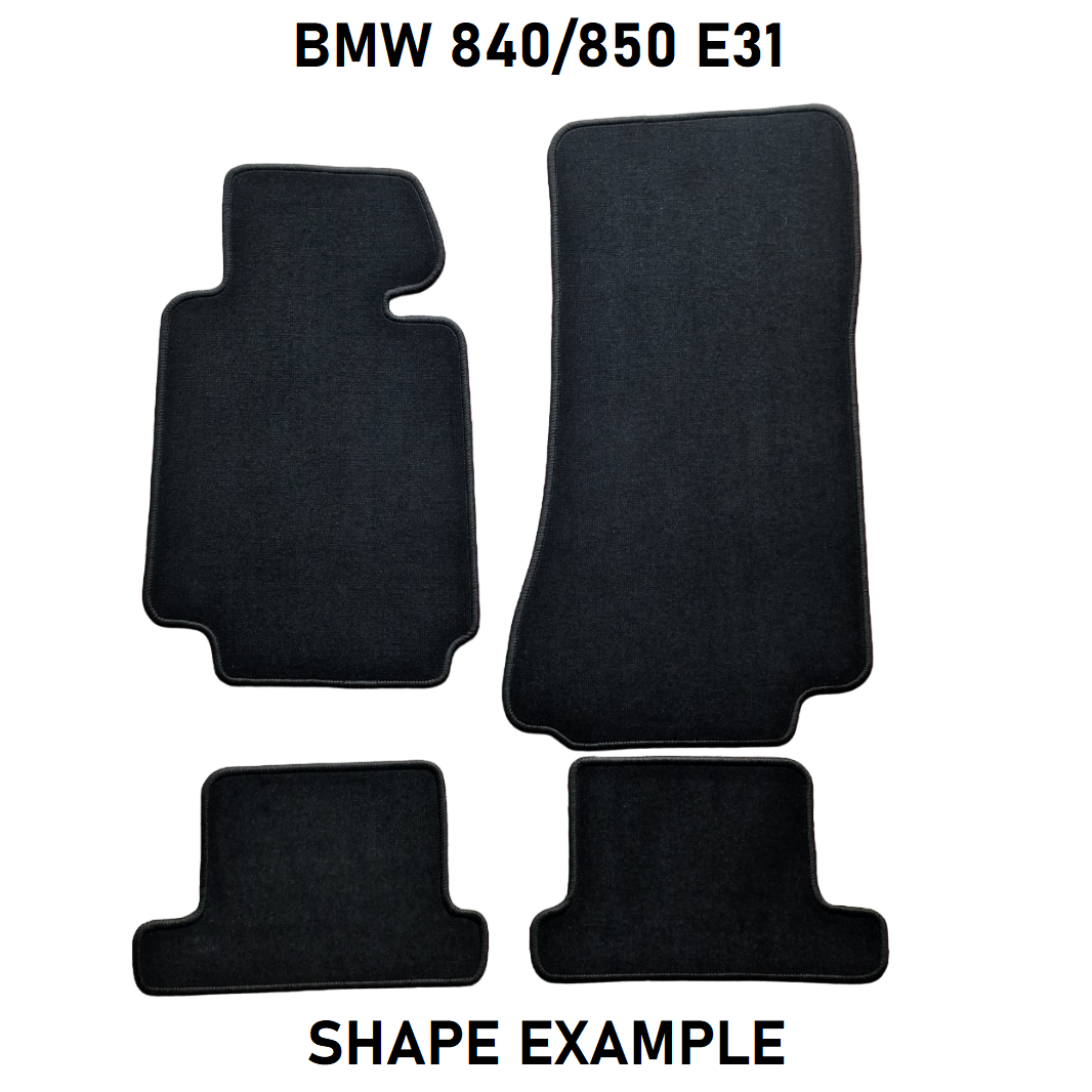 Velour tailored car mats for BMW 840 850 E31