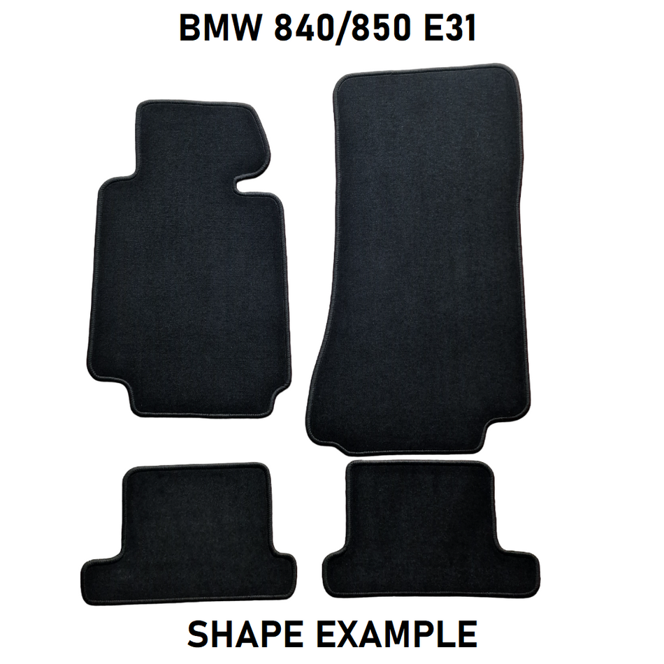 Velour tailored car mats for BMW 840 850 E31