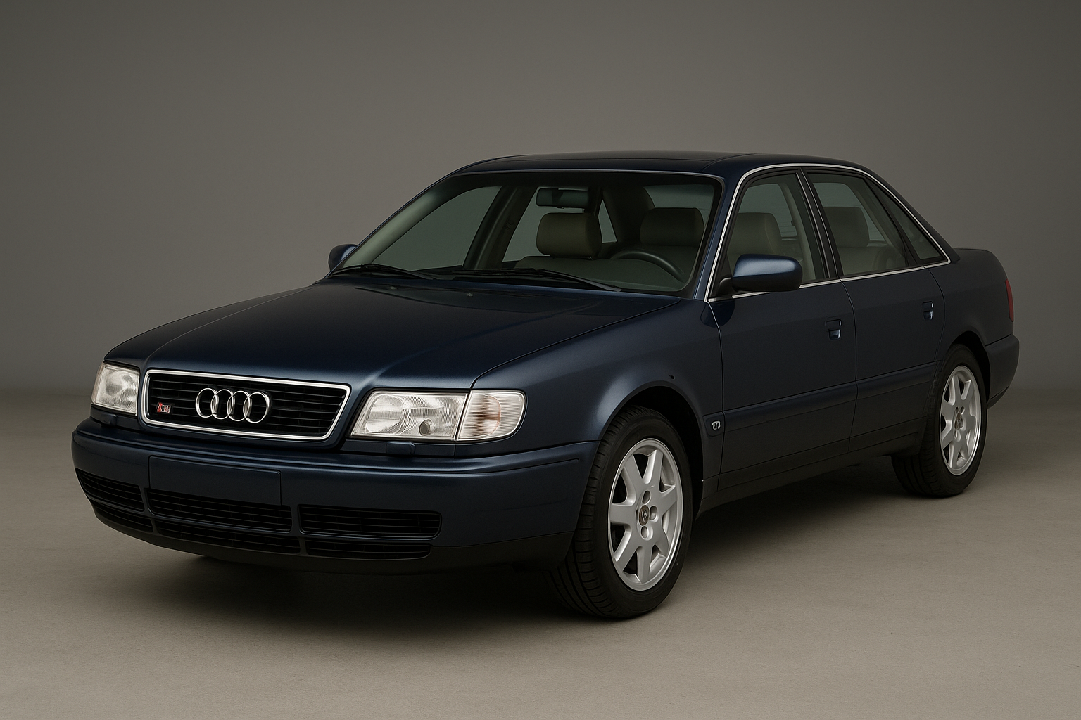 Photo of Audi S6 model year 1994-1998. Photo from passenger and front side corner