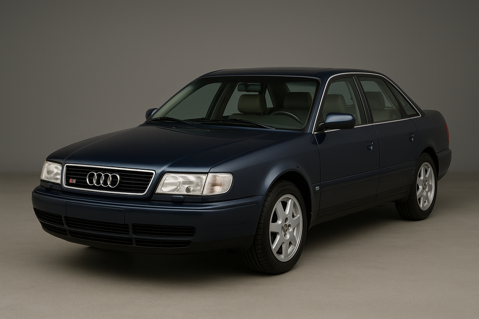 Photo of Audi S6 model year 1994-1998. Photo from passenger and front side corner